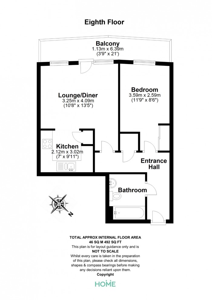 Floorplan for Marconi Plaza, City Centre