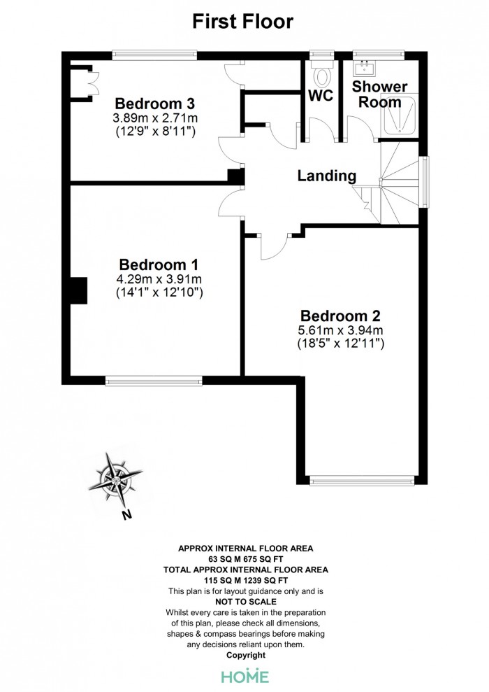 Floorplan for Vicarage Lane, Great Baddow