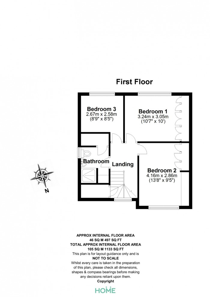 Floorplan for Claypits Road, Boreham, Chelmsford