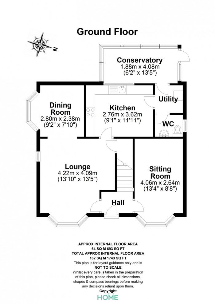 Floorplan for Wickham Crescent, Chignal,  Chelmsford