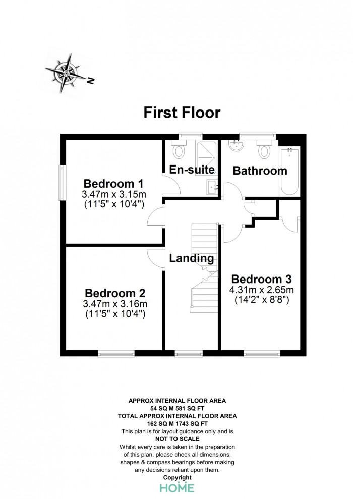 Floorplan for Wickham Crescent, Chignal,  Chelmsford