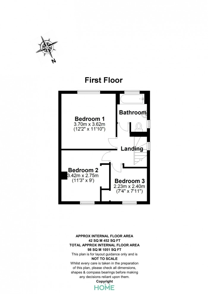 Floorplan for Coval Avenue, Chelmsford