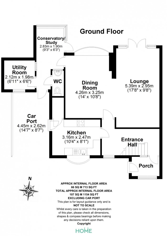 Floorplan for Meadgate Avenue, Great Baddow