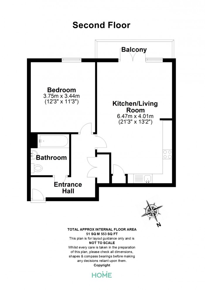 Floorplan for Regina Road, Chelmsford