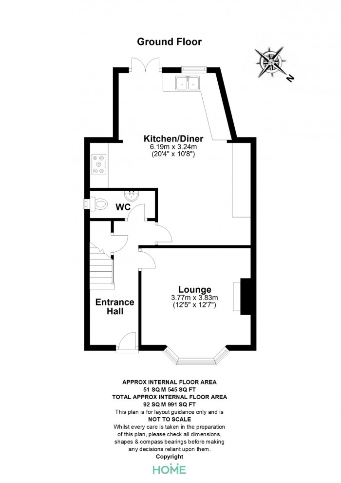 Floorplan for Baddow Road, Chelmsford