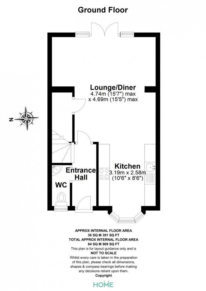 Floorplan for The Meades, Old Moulsham, Chelmsford