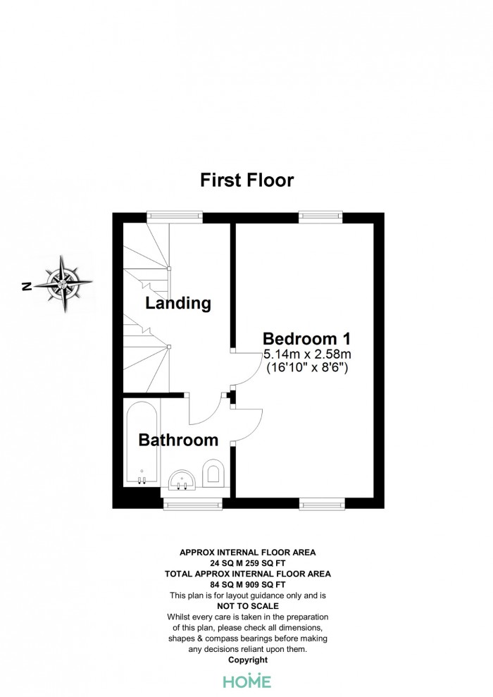 Floorplan for The Meades, Old Moulsham, Chelmsford